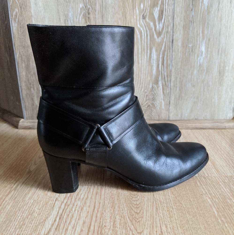 Cole Haan black leather Valerie boots